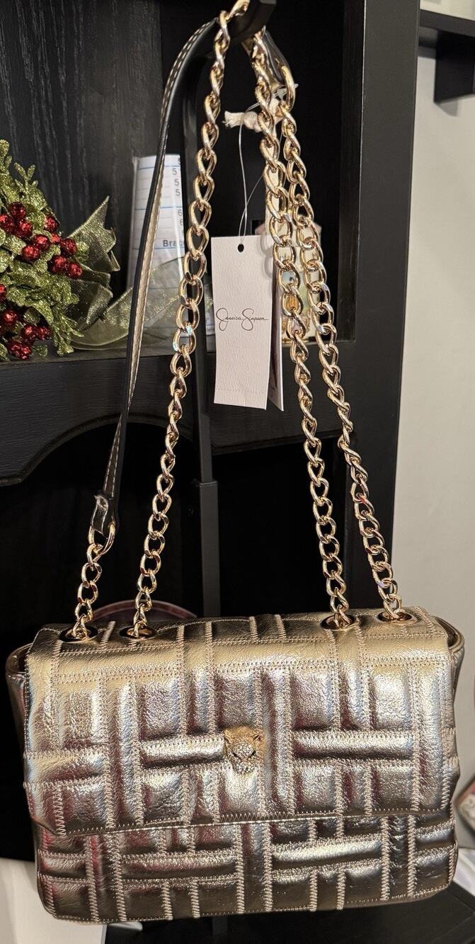 NWT Jessica Simpson Gillian Quilted Convertible Shoulder Bag Crossbody Bag